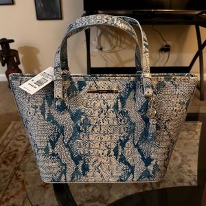 Brahmin NWT blue and white alligator skin. Medium size.